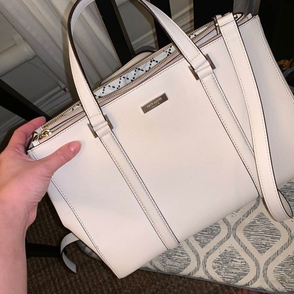 Cream Large Kate Spade Purse - Picture 5 of 7